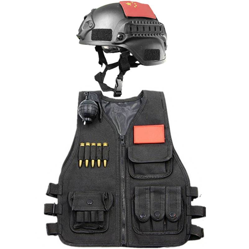 Tactical vests + Tactical helmets _ 3-9 years old